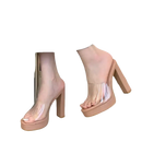 Liyke Summer Square Toe Heel Platform Slippers are cute platform heeled mules for summer fun