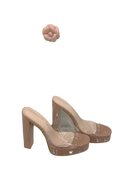 Trendy Liyke Summer Square Toe Heel Platform Mules for cute summer vibes