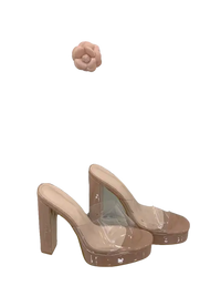 Trendy Liyke Summer Square Toe Heel Platform Mules for cute summer vibes