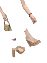 Liyke Summer Square Toe Heel Platform Slippers for a cute summer look