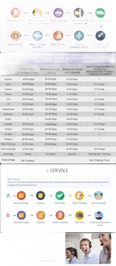 Shipping information chart.