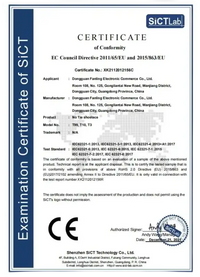 Product compliance certificate.