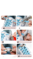 Shoelace installation instructions.