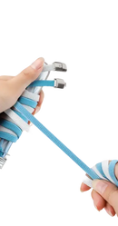 Wear-resistant, high-stretch shoelaces.