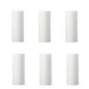 Six white filter cartridges.
