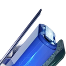 Blue rechargeable battery.