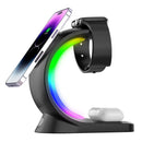 MagniGlow 4-in-1 Wireless Charging Hub 🌈⚡ - Black