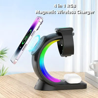 MagniGlow 4-in-1 Wireless Charging Hub 🌈⚡