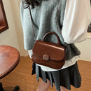 Layered Cross Fashion Bag - Brown / 20X8X14mm