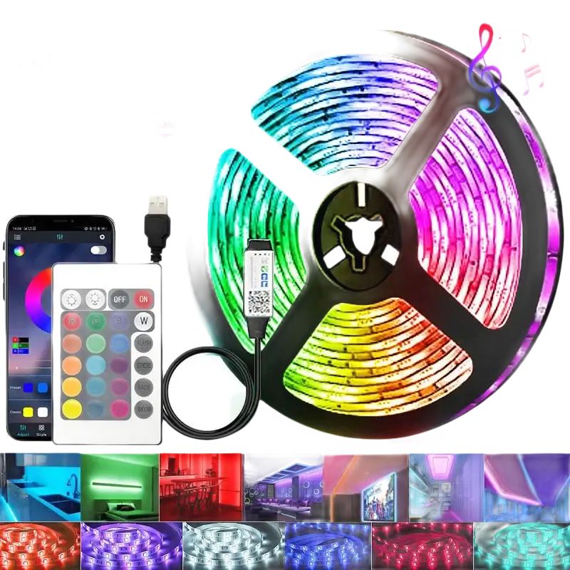 Lovely RGB USB LED Strip Your App Control Room Decoration