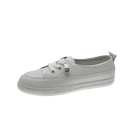 White lace-up sneaker.