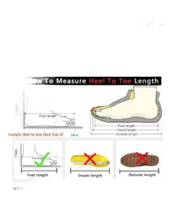 Shoe size guide.