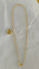 Golden Wave Pendant Necklace