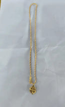 Golden Wave Pendant Necklace