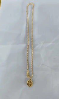 Golden Wave Pendant Necklace