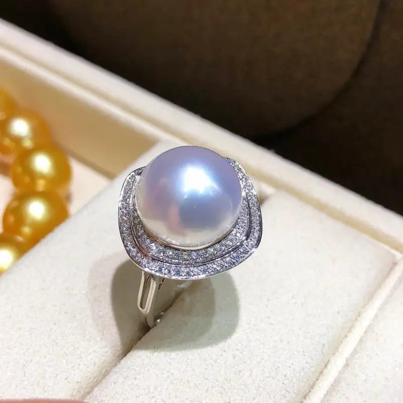 Pearl Ring 12to13mm / 925 Silver
