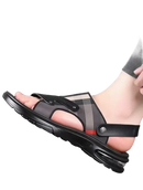 Black plaid sandal.