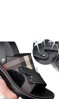 Genuine leather sandal.