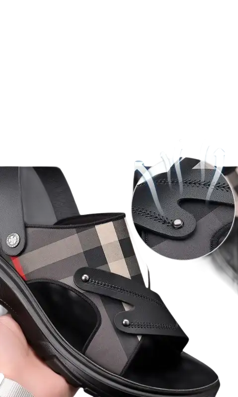 Genuine leather sandal.