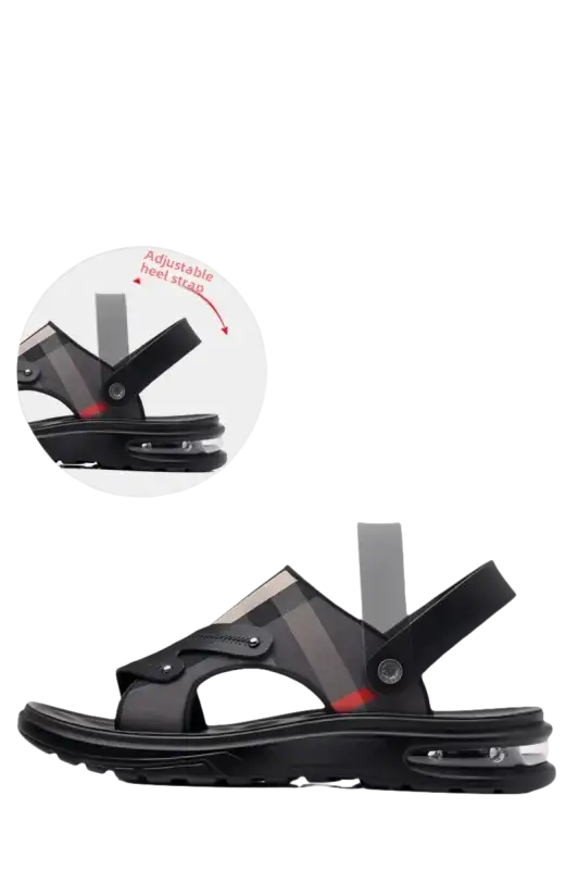 Men’s adjustable plaid sandals.