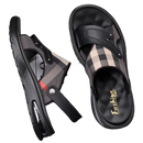 Men’s plaid sandals.