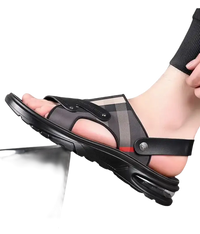Men’s plaid sandal.