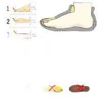 Shoe size chart.