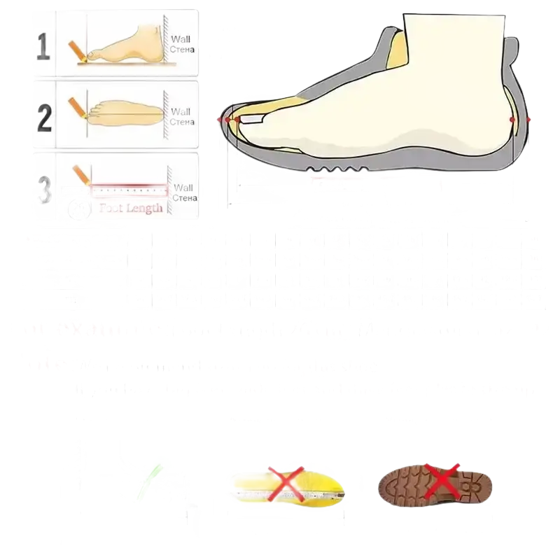 Shoe size chart.