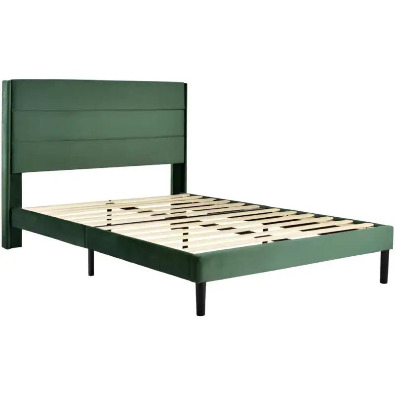 LuxeLin Slatted Bed - Green