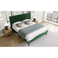 LuxeLin Slatted Bed - Green