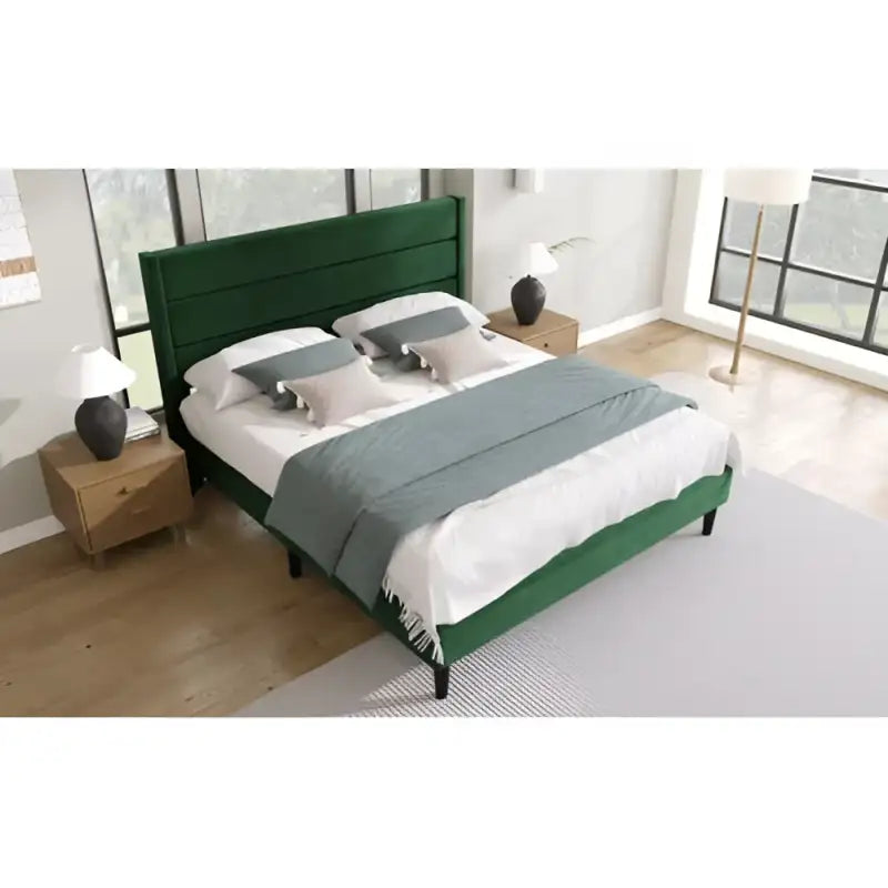 LuxeLin Slatted Bed