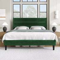 LuxeLin Slatted Bed - Green