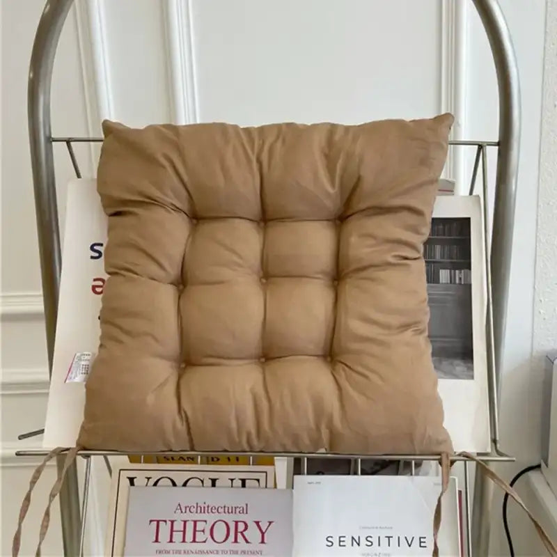 LuxeLinen Square Cushion for Office Comfort