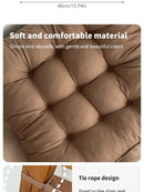 Linen Cushion Pearl Cotton Square Stool Backrest Pillow Home Office Computer Chair Protective Mat Seat Pad Buttocks