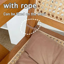 Linen Cushion Pearl Cotton Square Stool Backrest Pillow Home Office Computer Chair Protective Mat Seat Pad Buttocks
