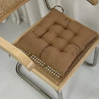 Linen Cushion Pearl Cotton Square Stool Backrest Pillow Home Office Computer Chair Protective Mat Seat Pad Buttocks