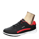Black and red athletic shoes.