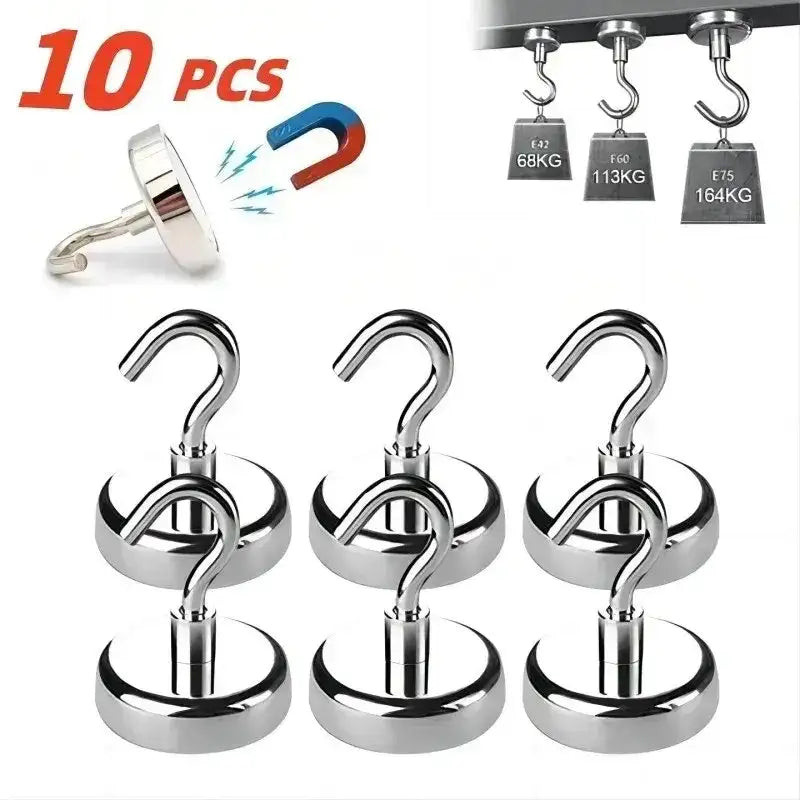 MagnaHook 10PCs: Versatile Magnetic Storage Solution
