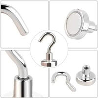 10PCS Strong Magnetic Hooks Multi-Purpose Storage Hooks Home Kitchen Bar Storage Hooks Key Storage Hooks Bathroom