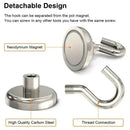 10PCS Strong Magnetic Hooks Multi-Purpose Storage Hooks Home Kitchen Bar Storage Hooks Key Storage Hooks Bathroom