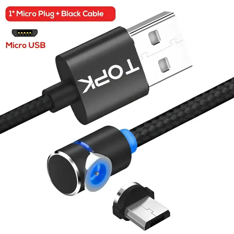 360 MagiCord - Micro USB - Black / 3FT / Micro