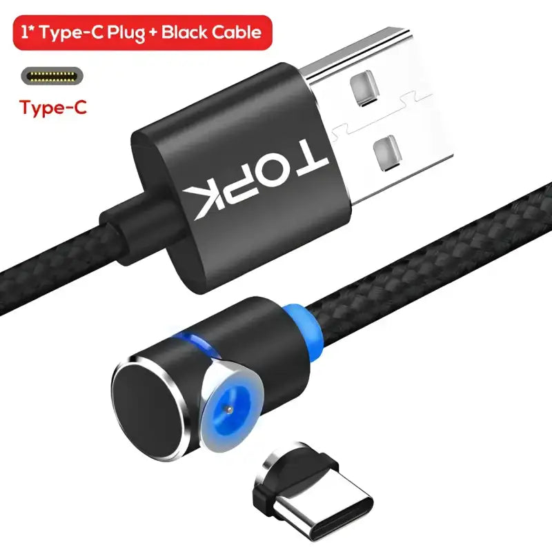 360 MagiCord - Micro USB - Black / 3FT / TYPE C