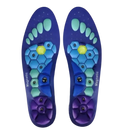Pair of blue magnetic insoles.