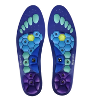 Pair of blue magnetic insoles.