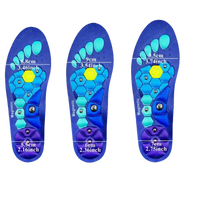 Magnetic massage insoles with size information.