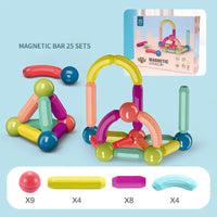 Magnetic Builder: STEM Stick & Ball Set for Kids - 25pcs
