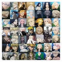 Anime character collage.