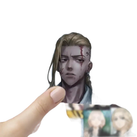 Anime character portrait with scars.