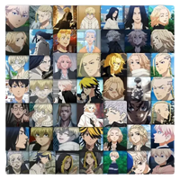 Collage of anime characters.