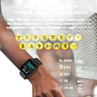 Smartwatch displaying exercise data.